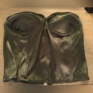 Green Satin Pant Set